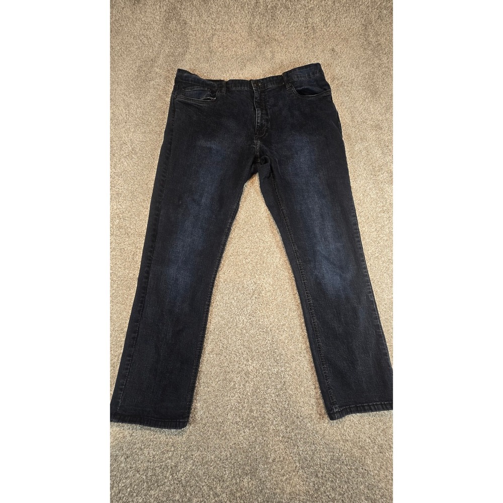 Urban Star Mens Dark Wash Straight Leg Jeans Blue 42x32 Stretch Denim 610584
